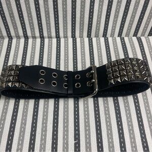 Men's Black Studded Belt